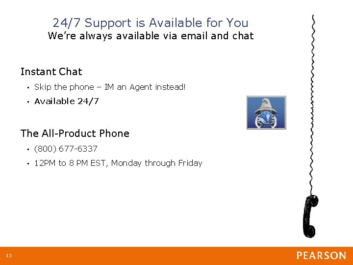 24/7 Support is Available for You We’re always available via email and chat Instant