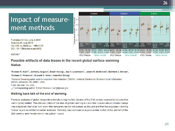 26 Impact of measurement methods 26 