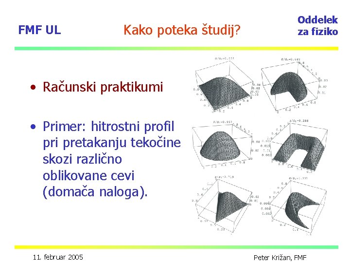 FMF UL Kako poteka študij? Oddelek za fiziko • Računski praktikumi • Primer: hitrostni