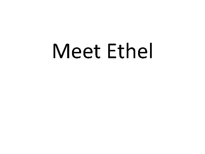 Meet Ethel 