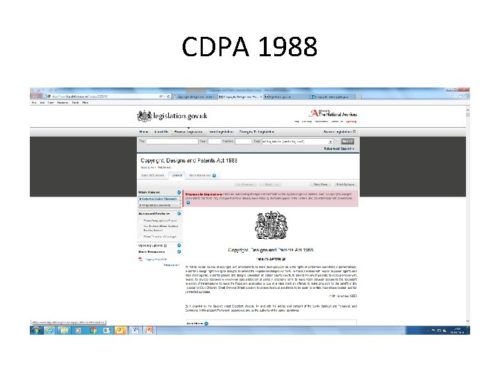 CDPA 1988 