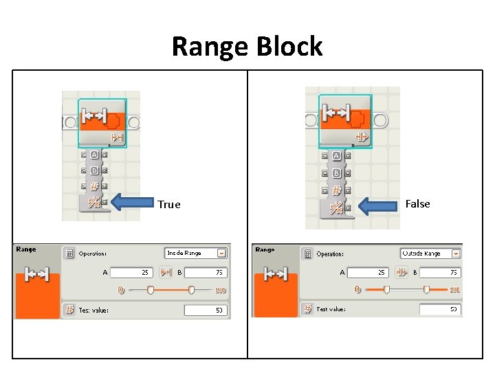 Range Block True False 