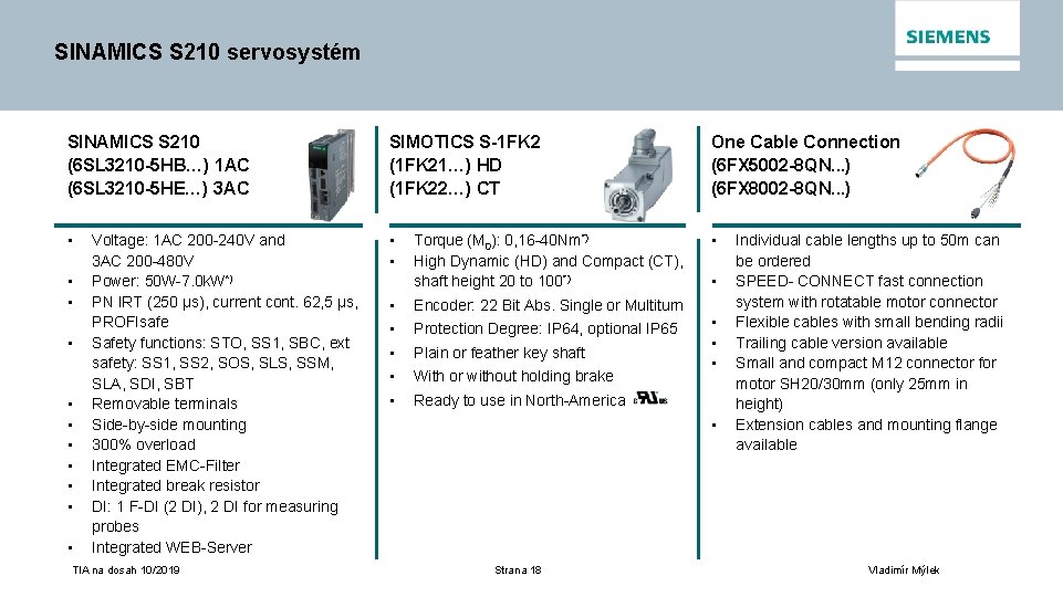 SINAMICS S 210 servosystém SINAMICS S 210 (6 SL 3210 -5 HB…) 1 AC