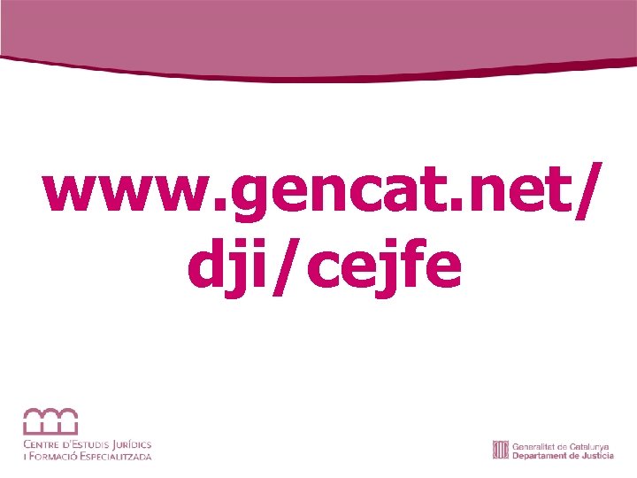 www. gencat. net/ dji/cejfe 