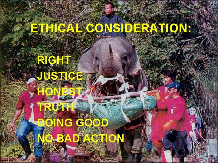 ETHICAL CONSIDERATION: RIGHT JUSTICE HONEST TRUTH DOING GOOD NO BAD ACTION 