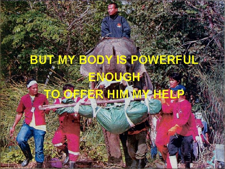 BUT MY BODY IS POWERFUL ENOUGH TO OFFER HIM MY HELP 