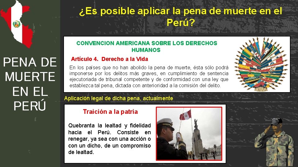 ¿Es posible aplicar la pena de muerte en el Perú? CONVENCION AMERICANA SOBRE LOS