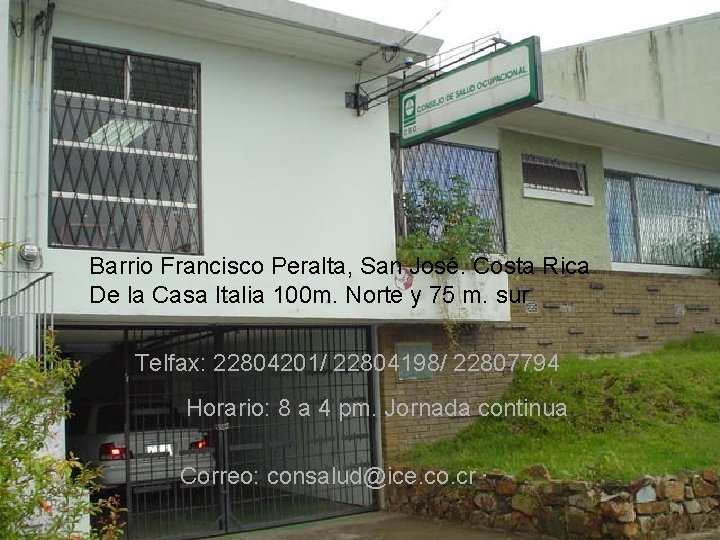 Ubicación Barrio Francisco Peralta, San José. Costa Rica De la Casa Italia 100 m.