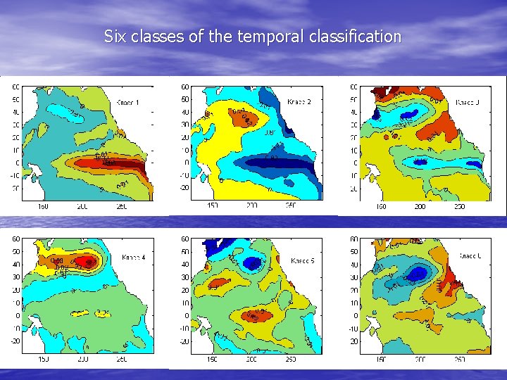 Six classes of the temporal classification 