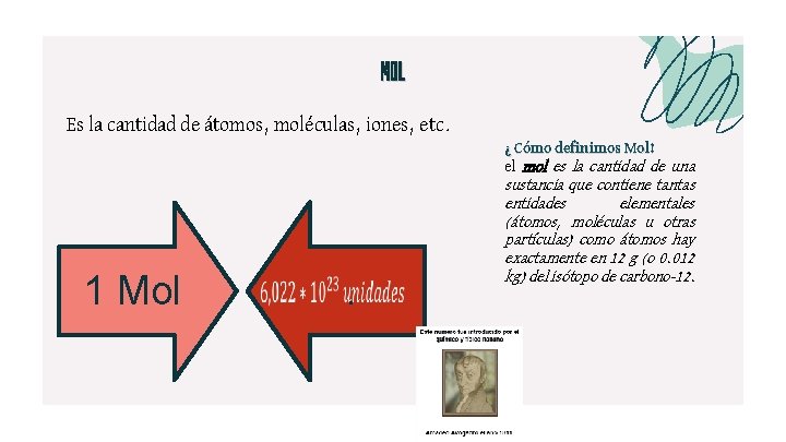 Mol Es la cantidad de átomos, moléculas, iones, etc. ¿Cómo definimos Mol? el mol