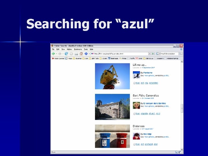 Searching for “azul” 