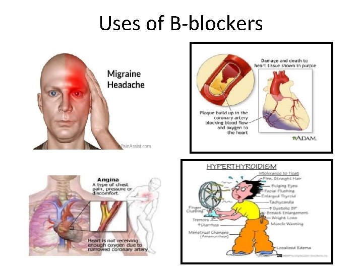 Uses of B-blockers 