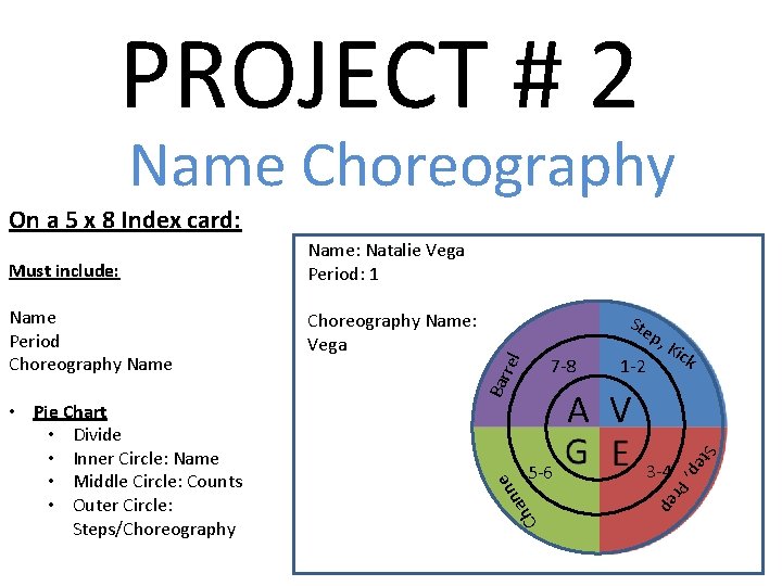 PROJECT # 2 Name Choreography On a 5 x 8 Index card: el 7