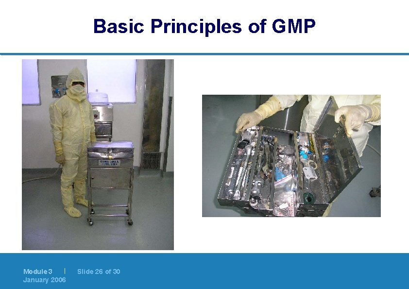 Basic Principles of GMP | Module 3 January 2006 Slide 26 of 30 