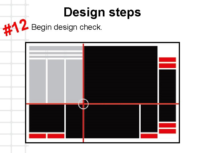 Design steps Begin design check. 2 1 # 