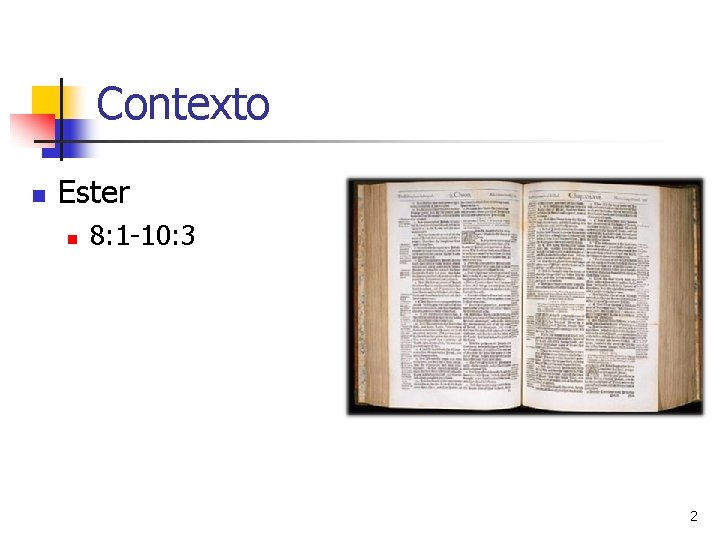 Contexto n Ester n 8: 1 -10: 3 2 