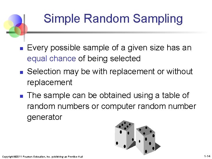 Simple Random Sampling n n n Every possible sample of a given size has