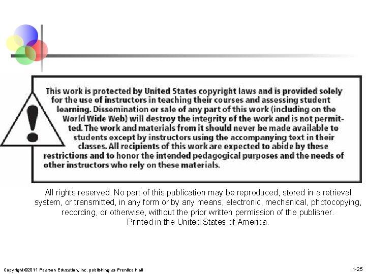 All rights reserved. No part of this publication may be reproduced, stored in a