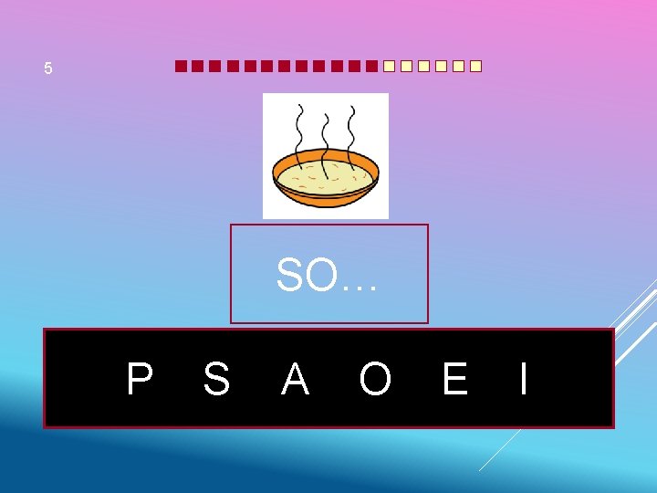 5 SO… P S A O E I 