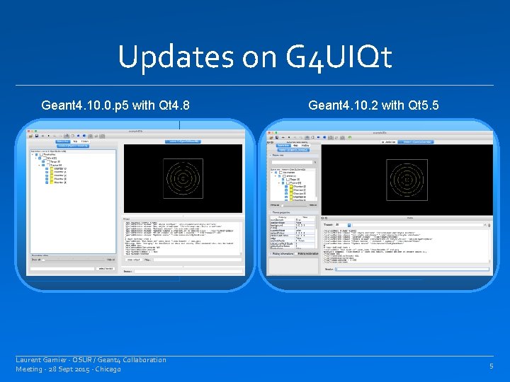 Updates on G 4 UIQt Geant 4. 10. 0. p 5 with Qt 4.