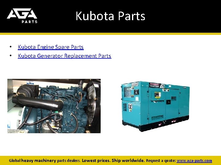 Kubota Parts • Kubota Engine Spare Parts • Kubota Generator Replacement Parts Global heavy