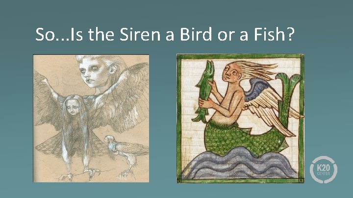 So. . . Is the Siren a Bird or a Fish? 