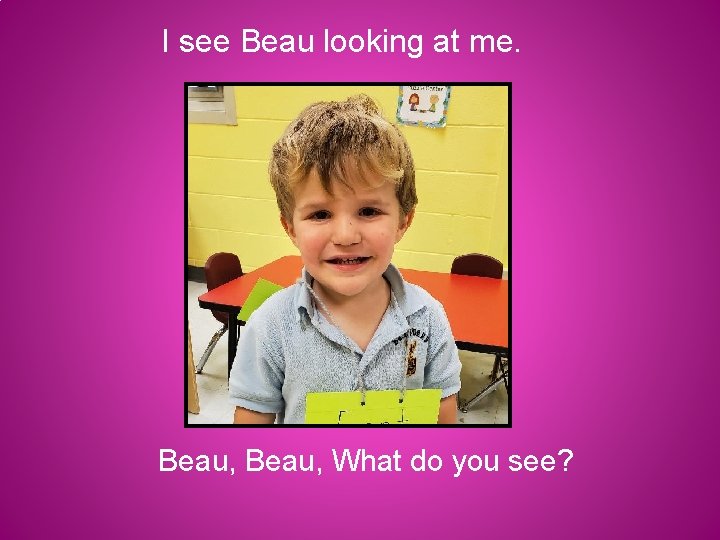 I see Beau looking at me. Beau, What do you see? 