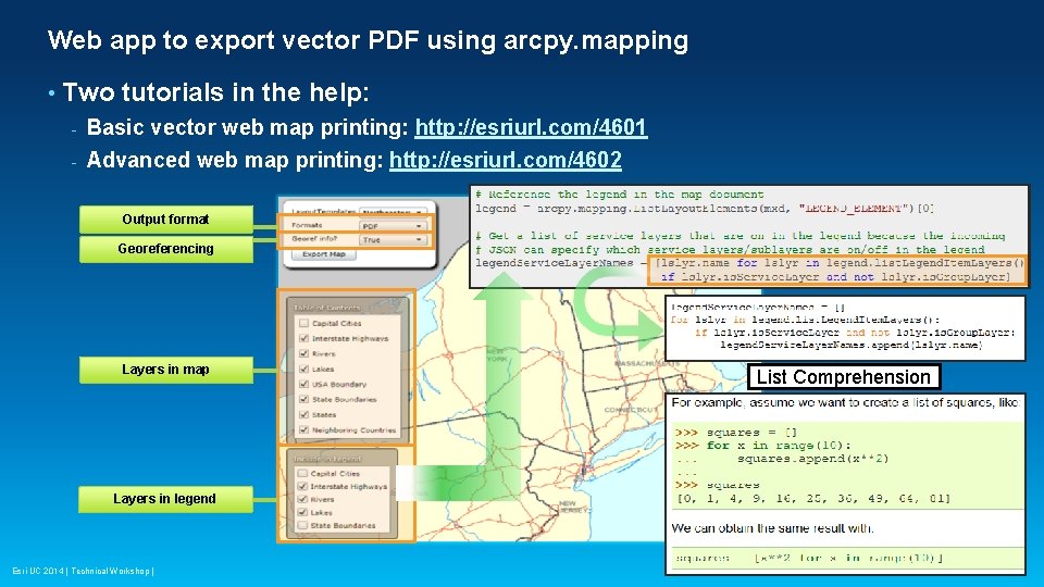 Web app to export vector PDF using arcpy. mapping • Two tutorials in the