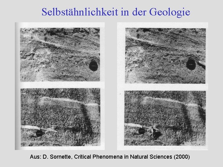 Selbstähnlichkeit in der Geologie Aus: D. Sornette, Critical Phenomena in Natural Sciences (2000) 
