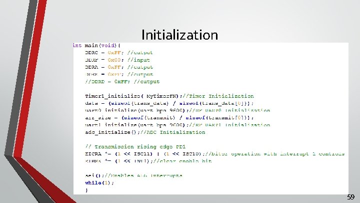 Initialization 59 