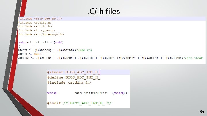 . C/. h files 61 