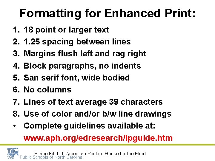 Formatting for Enhanced Print: 1. 2. 3. 4. 5. 6. 7. 8. • 18