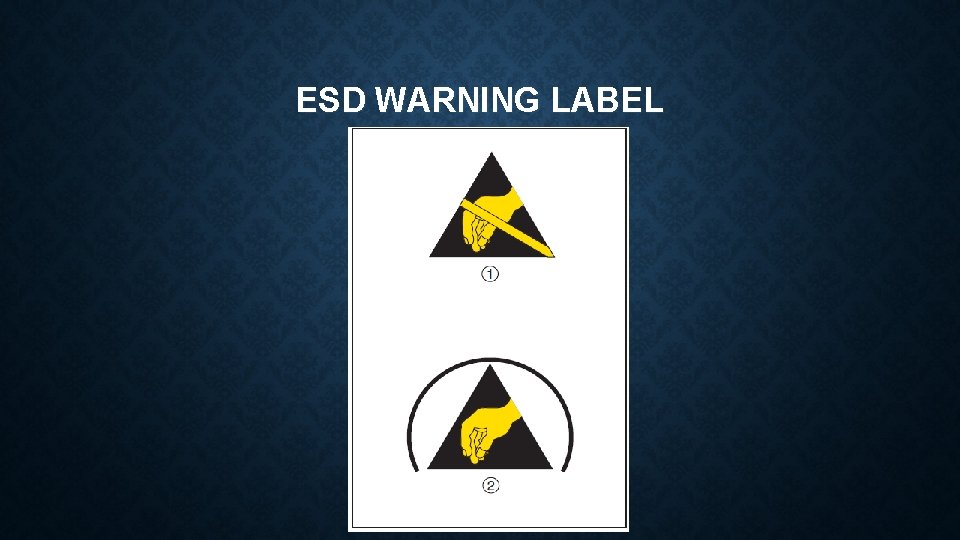 ESD WARNING LABEL 