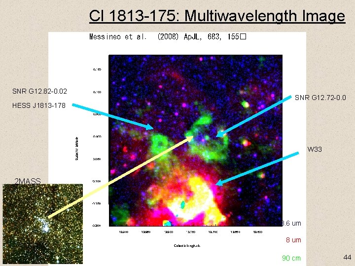 Cl 1813 -175: Multiwavelength Image Messineo et al. SNR G 12. 82 -0. 02