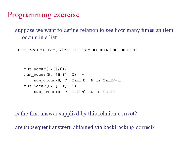 Programming exercise suppose we want to define relation to see how many times an
