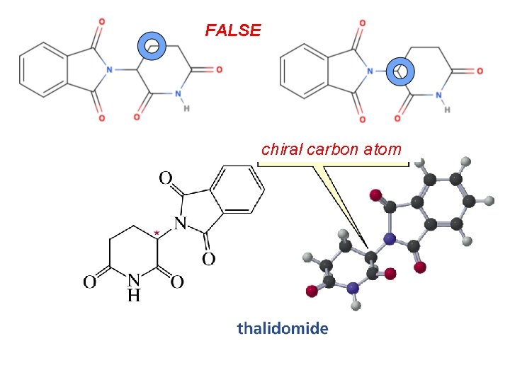 FALSE chiral carbon atom 