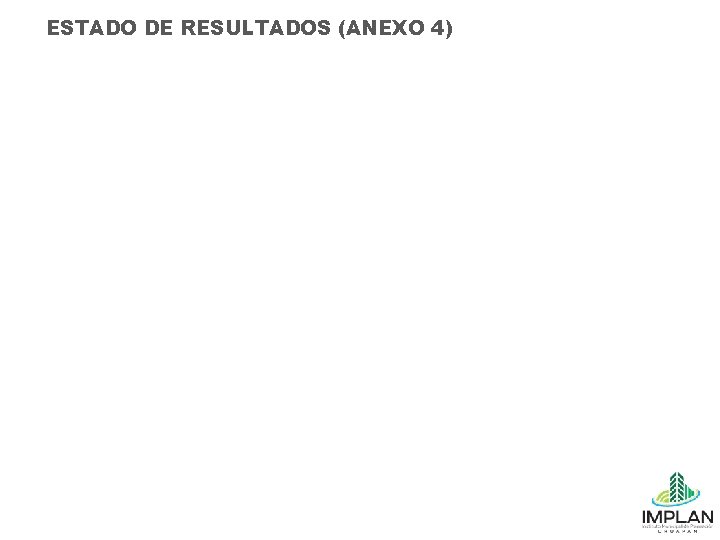 ESTADO DE RESULTADOS (ANEXO 4) 