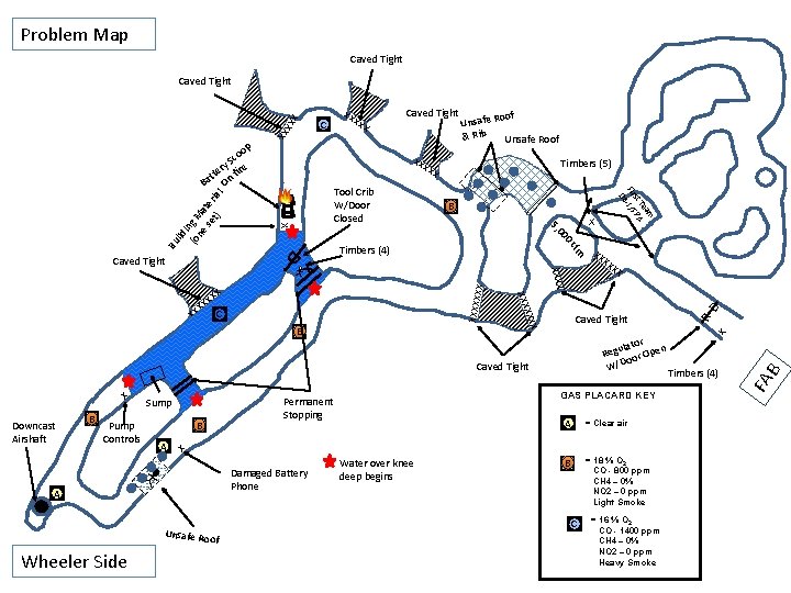 Problem Map Caved Tight Roof Unsafe & Rib Unsafe Roof Timbers (5) B lator