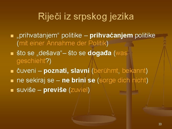 Riječi iz srpskog jezika n n n „prihvatanjem“ politike – prihvaćanjem politike (mit einer Riječi iz srpskog jezika n n n „prihvatanjem“ politike – prihvaćanjem politike (mit einer