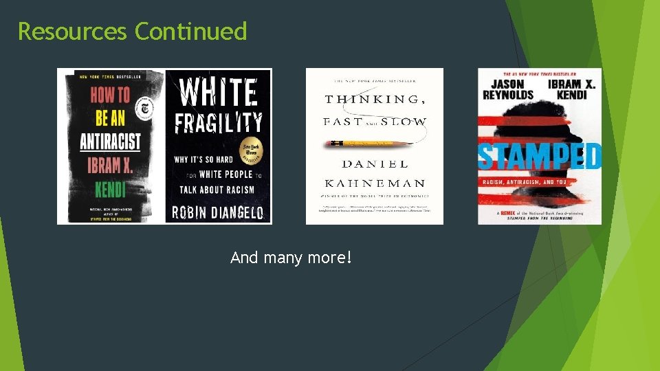 Resources Continued And many more! 