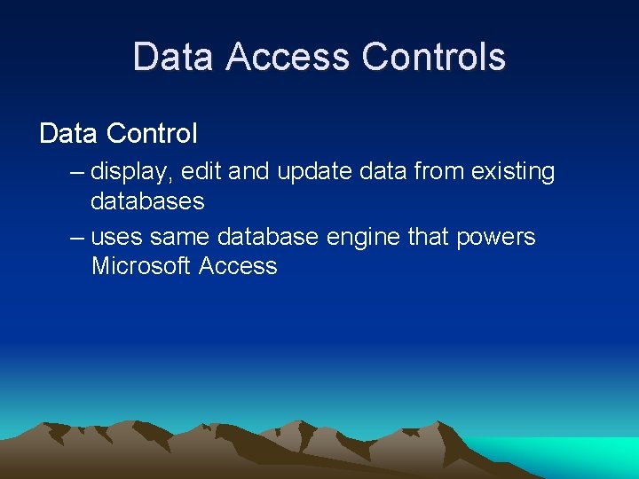 TOOLBOX The Toolbox Intrinsic Controls always included in