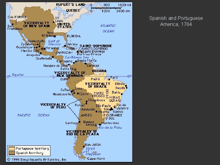 Spanish and Portuguese America, 1784 