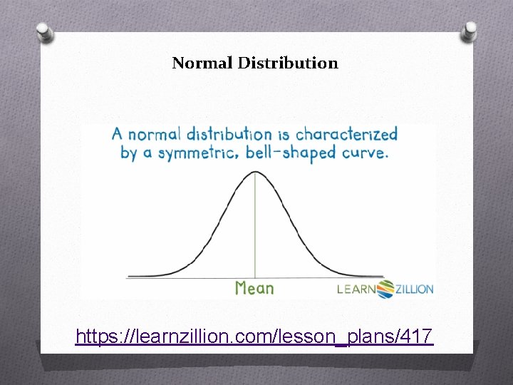 Normal Distribution https: //learnzillion. com/lesson_plans/417 