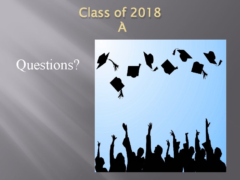 Class of 2018 Questions? 