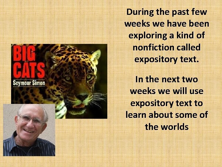 During the past few weeks we have been exploring a kind of nonfiction called