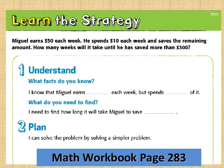 Math Workbook Page 283 