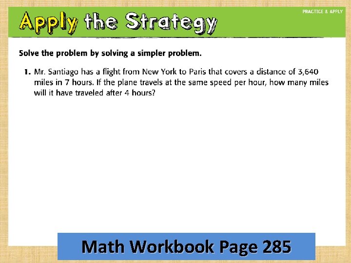 Math Workbook Page 285 