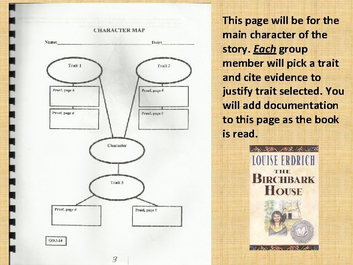 This page will be for the main character of the story. Each group member