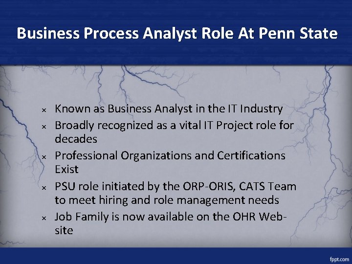 Business Process Analyst Role At Penn State × Known as Business Analyst in the