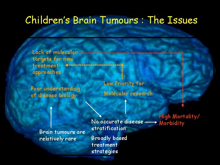 Children’s Brain Tumours : The Issues Lack of molecular targets for new treatment approaches